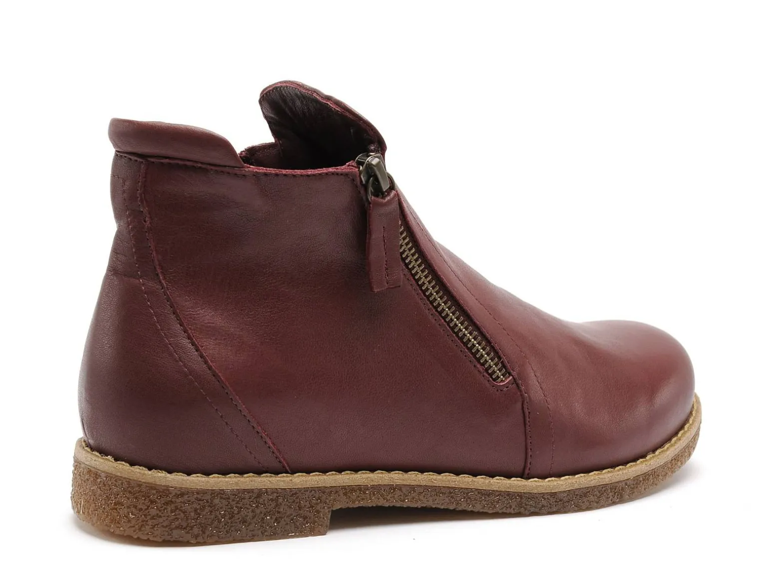 Andrea Conti 0340010 ZIP Bordeaux Boots et Bottines Plates Femme