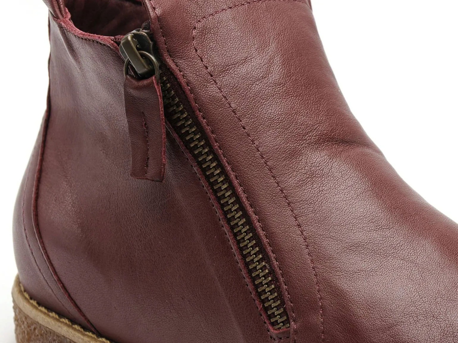 Andrea Conti 0340010 ZIP Bordeaux Boots et Bottines Plates Femme