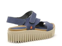 Art BRIGHTON 1573 Bleu Sandales à Talons Femme