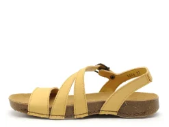 Art I BREATHE 1045 Jaune Sandales Plates Femme