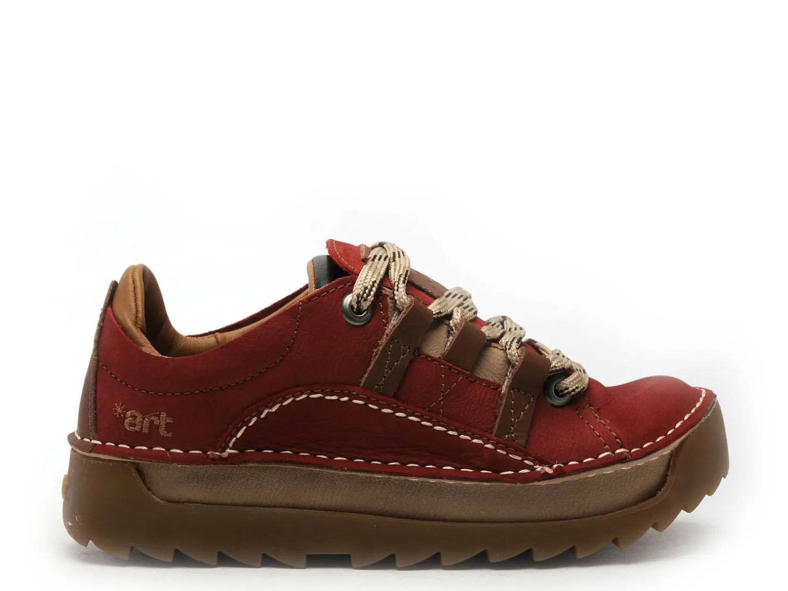 Art 590 PLEASANT F Rouge Baskets Basses Femme