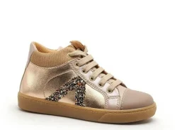Babybotte KROKETTE 5521 Or Baskets Montantes Fille