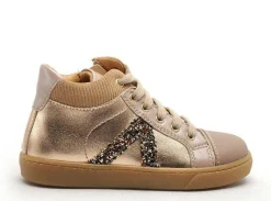 Babybotte KROKETTE 5521 Or Baskets Montantes Fille