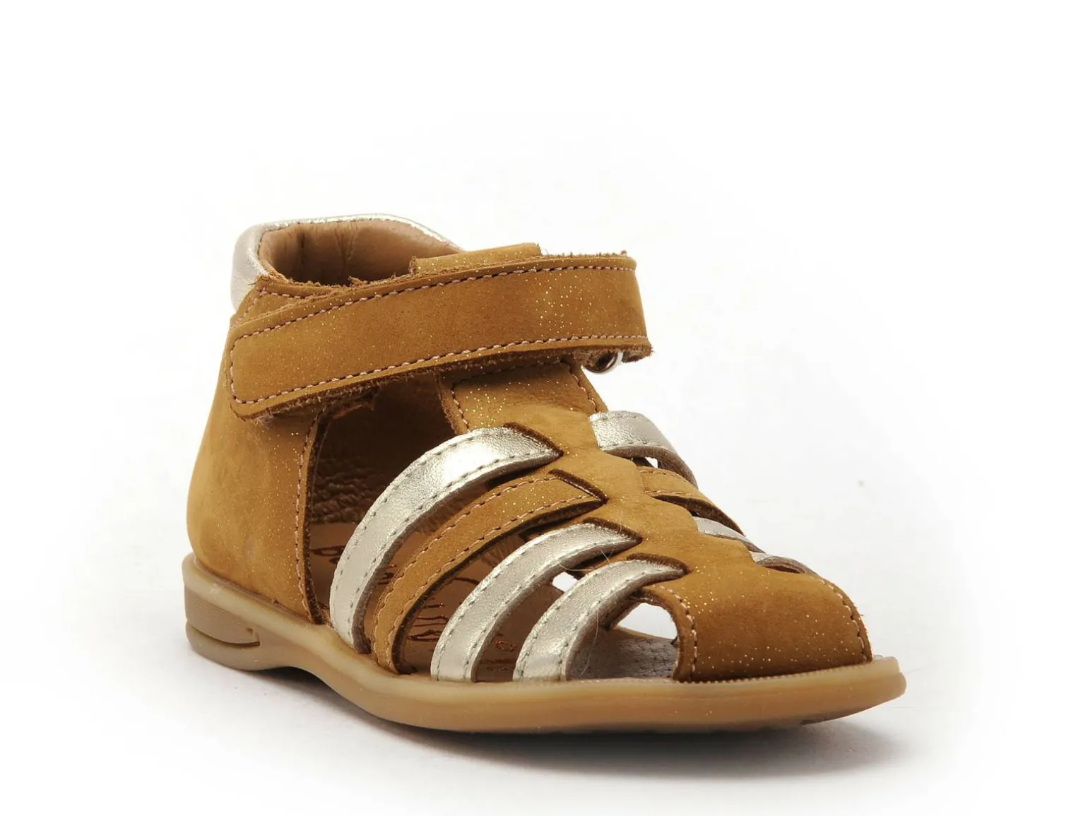 Bellamy BABY MARCHE PAILLETTE Marron Sandales Fille