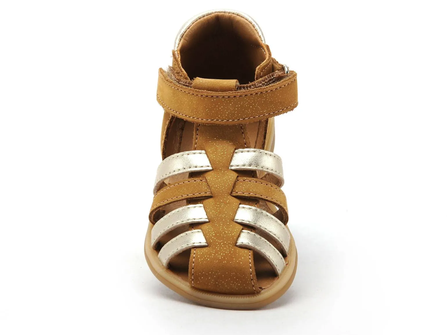 Bellamy BABY MARCHE PAILLETTE Marron Sandales Fille