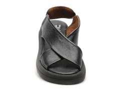 BUENO GAEL Noir Sandales Plates Femme