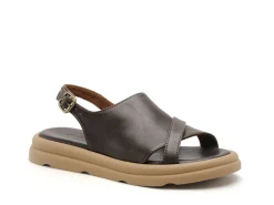 BUENO GRIVE Marron Sandales Plates Femme