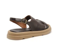 BUENO GRIVE Marron Sandales Plates Femme