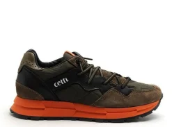 Cetti C1327 Kaki Baskets Basses Homme