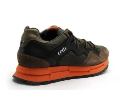 Cetti C1327 Kaki Baskets Basses Homme