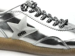 Cetti C1385 SRA Argent Baskets Basses Femme