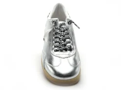 Cetti C1385 SRA Argent Baskets Basses Femme