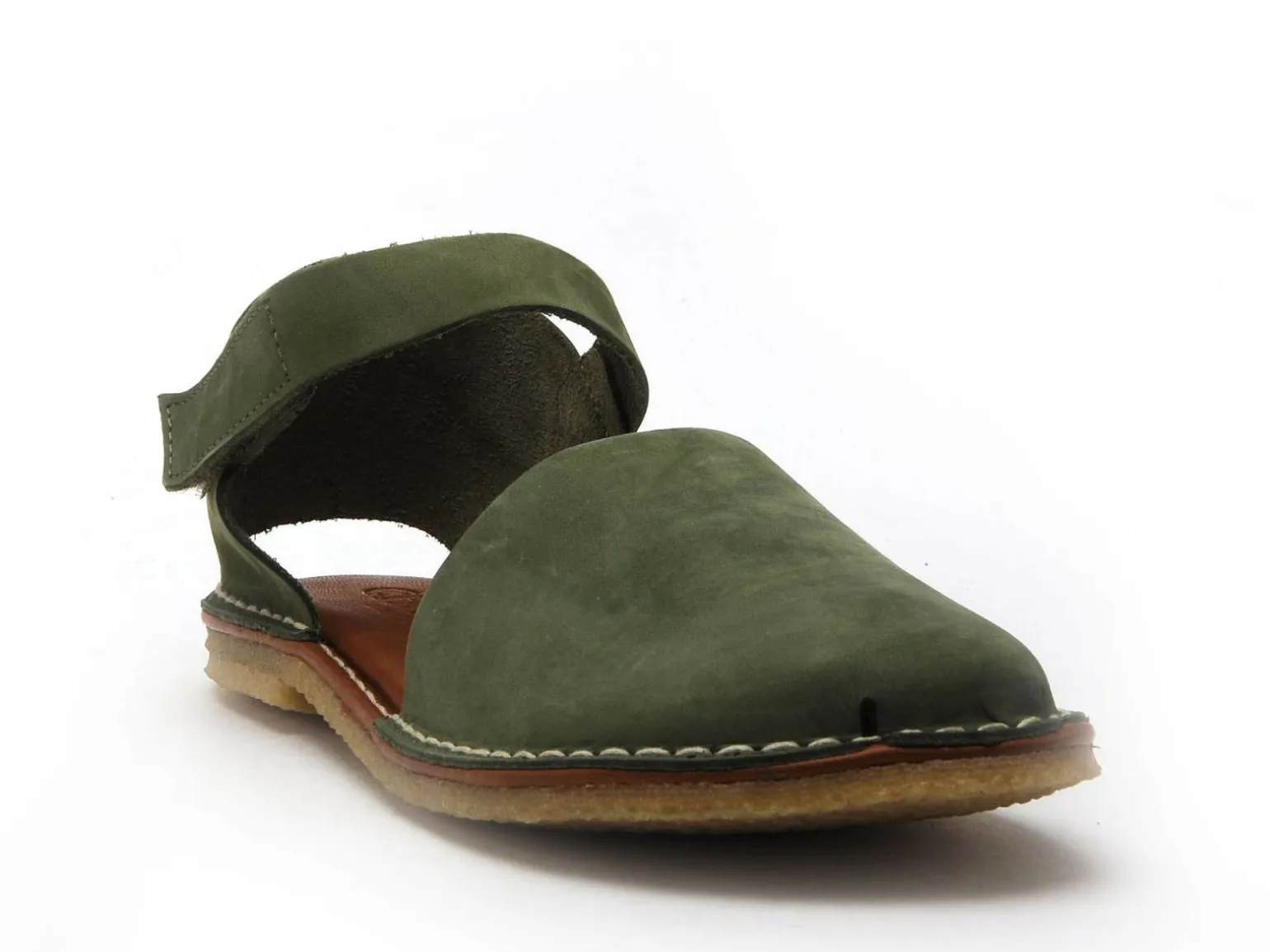 Chacal 7152 Kaki Sandales Plates Femme