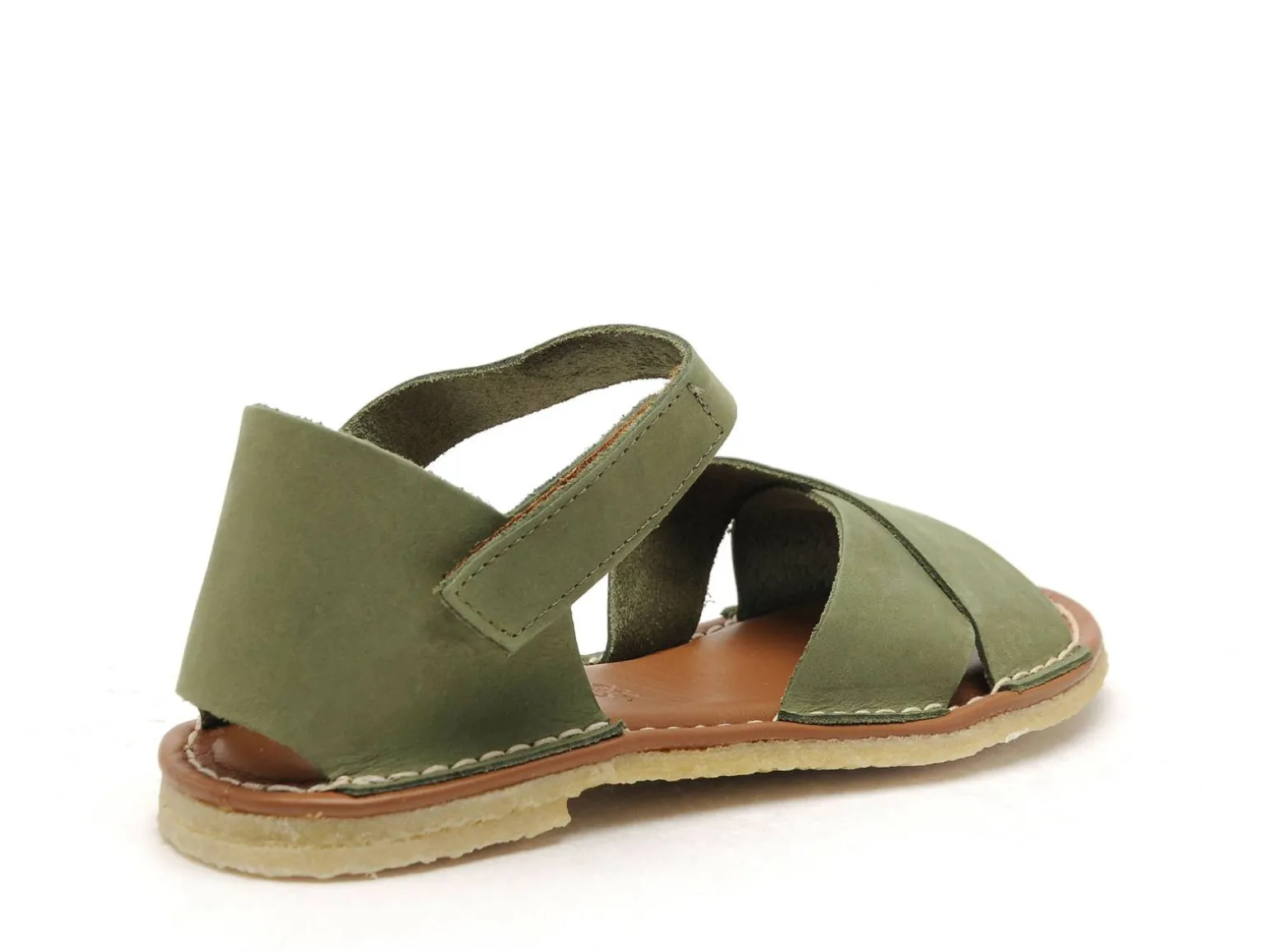 Chacal 7552 Vert Sandales Plates Femme