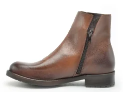 Coco Abricot AMANVILLERS CUIR Marron Boots et Bottines Plates Femme