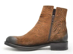 Coco Abricot AMANVILLERS ZEBRE Marron Boots et Bottines Plates Femme
