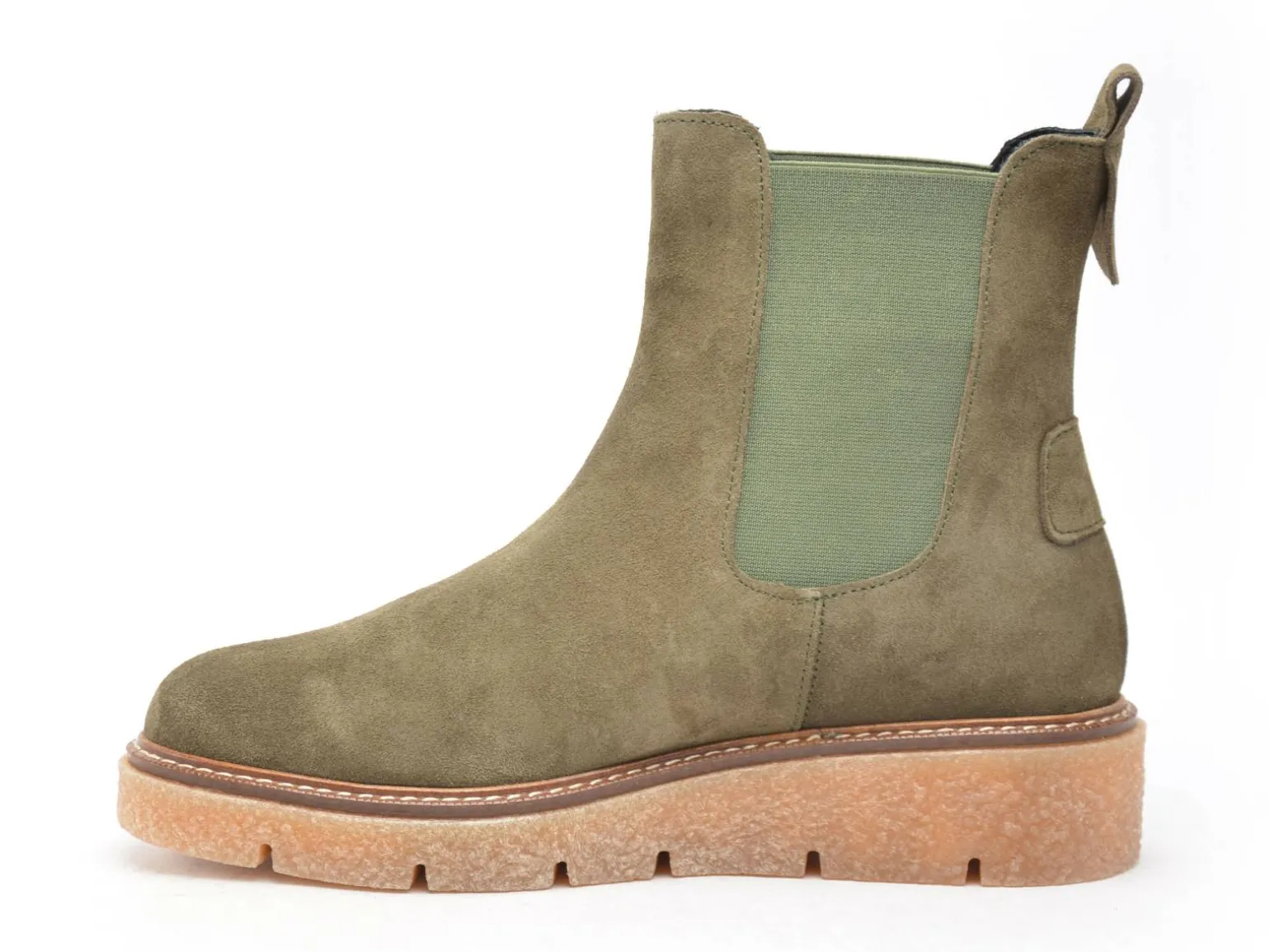 Coco Abricot EBERBACH Chelsea Kaki Boots et Bottines à Talons Femme