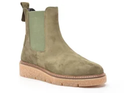 Coco Abricot EBERBACH Chelsea Kaki Boots et Bottines à Talons Femme