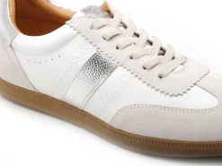 Coco Abricot ESCOULIS Blanc Baskets Basses Femme