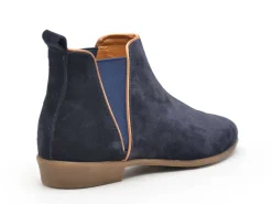 Coco Abricot ESPECHE Chelsea Bleu Boots et Bottines Plates Femme