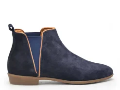 Coco Abricot ESPECHE Chelsea Bleu Boots et Bottines Plates Femme