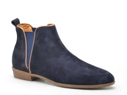 Coco Abricot ESPECHE Chelsea Bleu Boots et Bottines Plates Femme