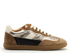 Coco Abricot ESPISSON Or Baskets Basses Femme