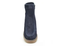 Coco Abricot ESTOHER Bleu Boots et Bottines à Talons Femme