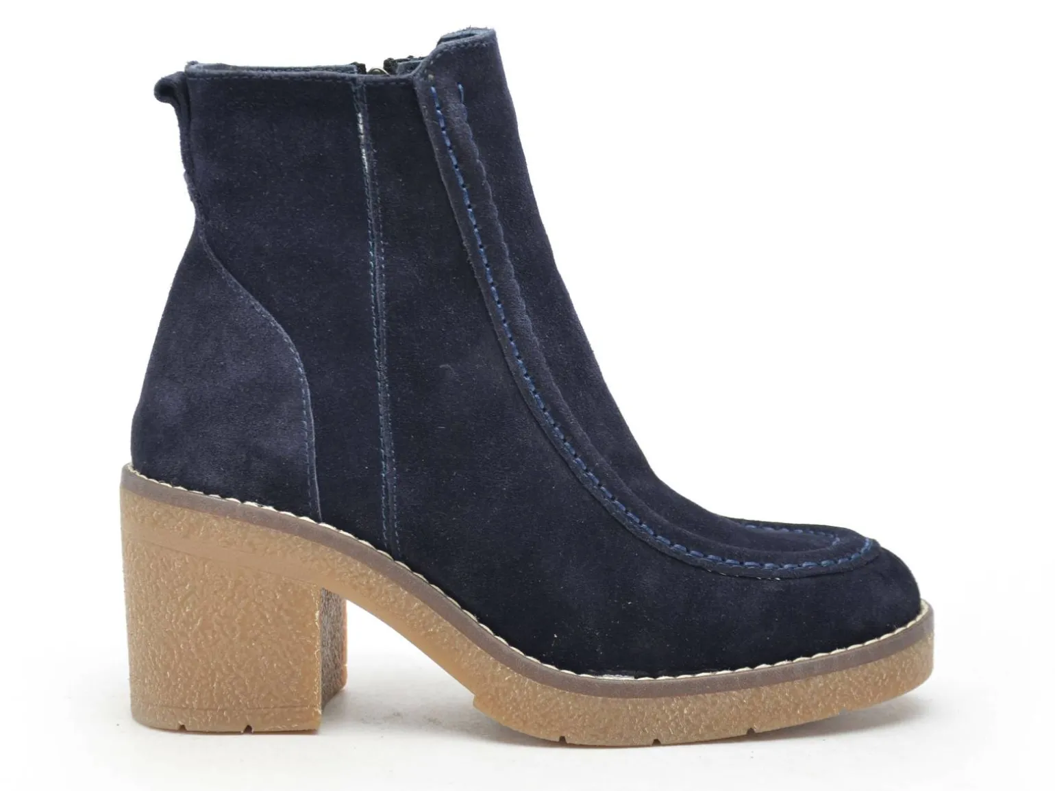 Coco Abricot ESTOHER Bleu Boots et Bottines à Talons Femme