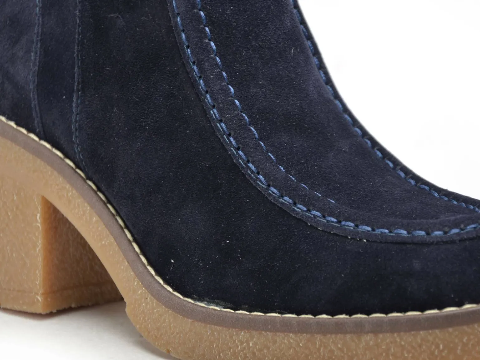 Coco Abricot ESTOHER Bleu Boots et Bottines à Talons Femme