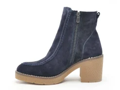Coco Abricot ESTOHER Bleu Boots et Bottines à Talons Femme