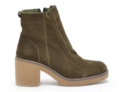Coco Abricot ESTOHER Kaki Boots et Bottines à Talons Femme