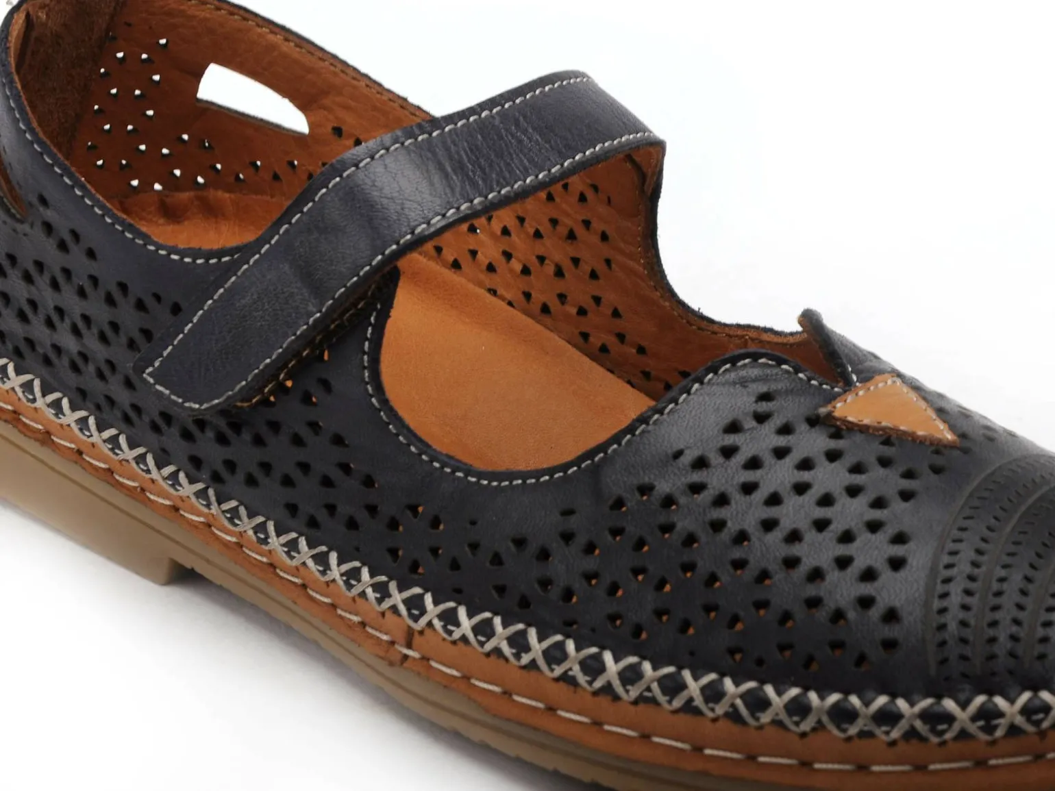 Coco Abricot MAFFREUCOURT Bleu Ballerines Femme