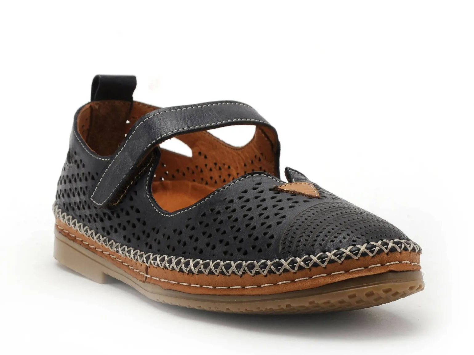 Coco Abricot MAFFREUCOURT Bleu Ballerines Femme