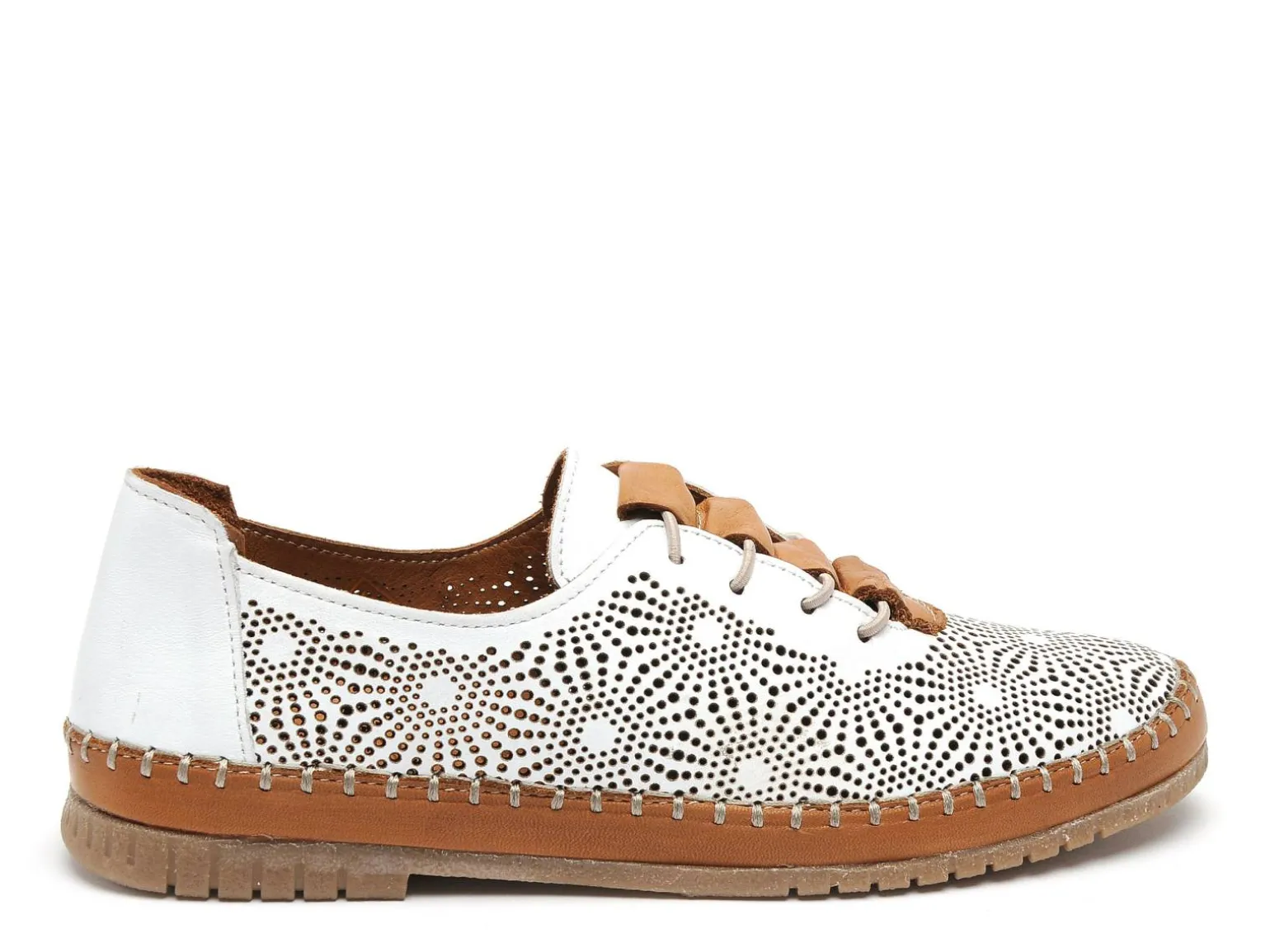 Coco Abricot MAFLIER Blanc Baskets Basses Femme