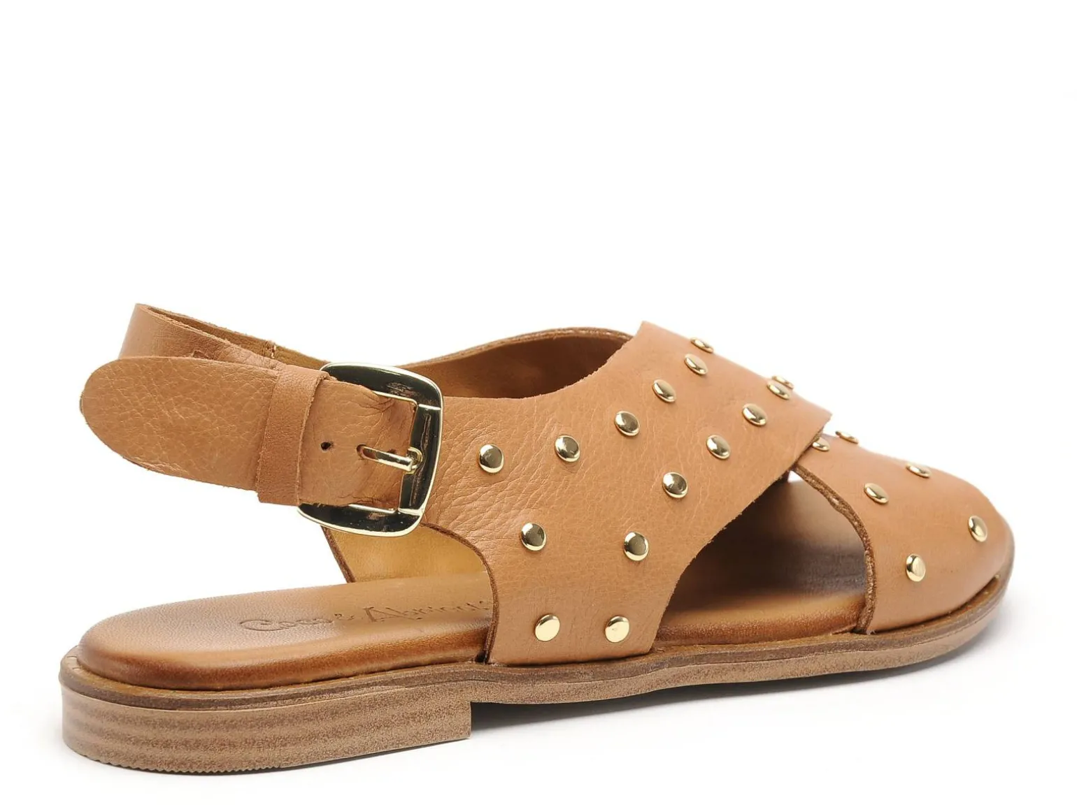 Coco Abricot MAGNIEU Marron Sandales Plates Femme