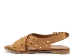 Coco Abricot MAGNIEU Marron Sandales Plates Femme
