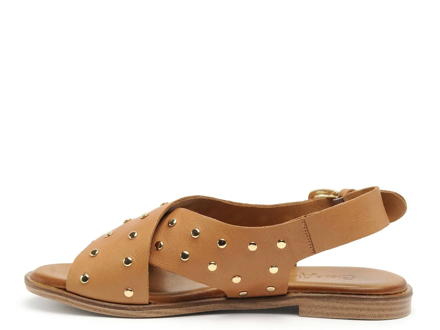 Coco Abricot MAGNIEU Marron Sandales Plates Femme