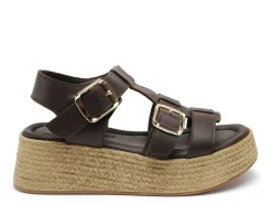 Coco Abricot MANEGLISE Marron Sandales à Talons Femme