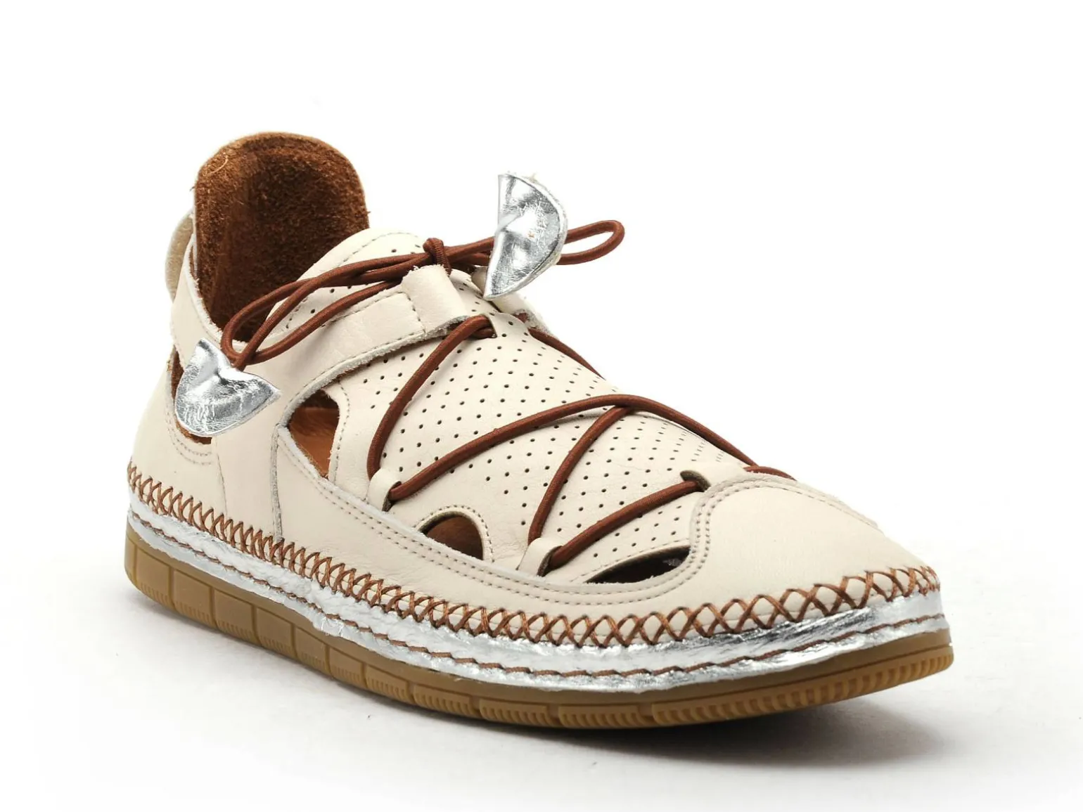 Coco Abricot MELINNEW Blanc Mocassins Femme