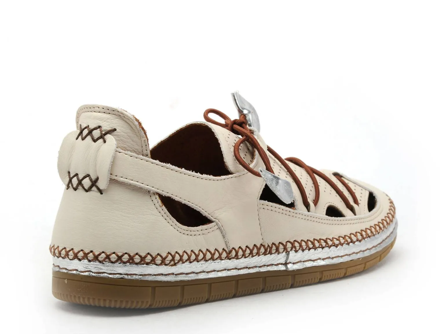 Coco Abricot MELINNEW Blanc Mocassins Femme