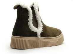 Coco Abricot MENILLES Kaki Boots et Bottines Plates Femme