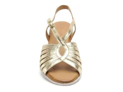 Coco Abricot MILLERY Or Sandales Plates Femme