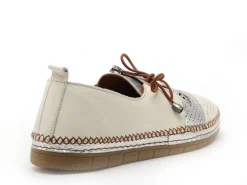 Coco Abricot MIRVAUX Blanc Mocassins Femme