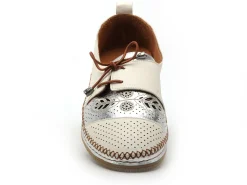 Coco Abricot MIRVAUX Blanc Mocassins Femme