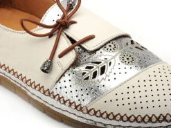Coco Abricot MIRVAUX Blanc Mocassins Femme