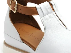 Coco Abricot MISSILLAC Blanc Sandales Plates Femme