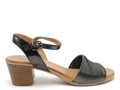 Coco Abricot MUN Noir Sandales à Talons Femme