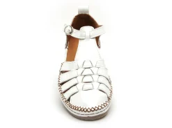Coco Abricot MUSIGNY Blanc Sandales Plates Femme