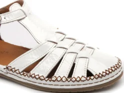 Coco Abricot MUSIGNY Blanc Sandales Plates Femme